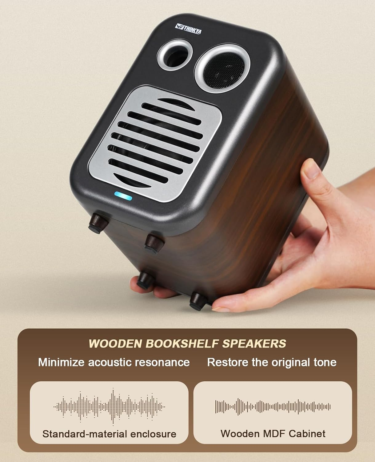 THINKYA BL-885 Powered Bookshelf Speakers